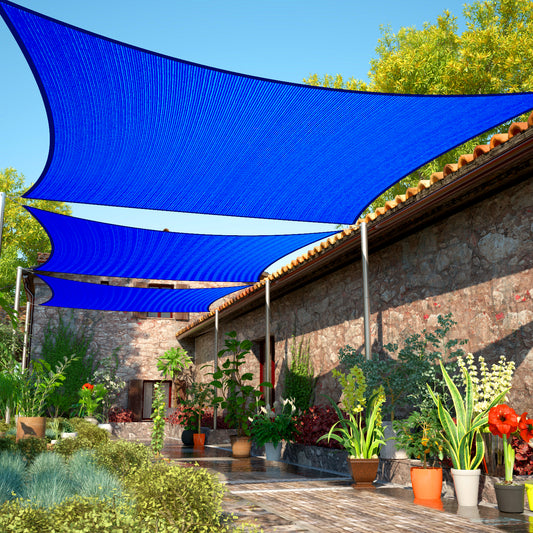 Square Sun Shade Sail Canopy, Commercial Grade, 4 Sizes, 8 Colors