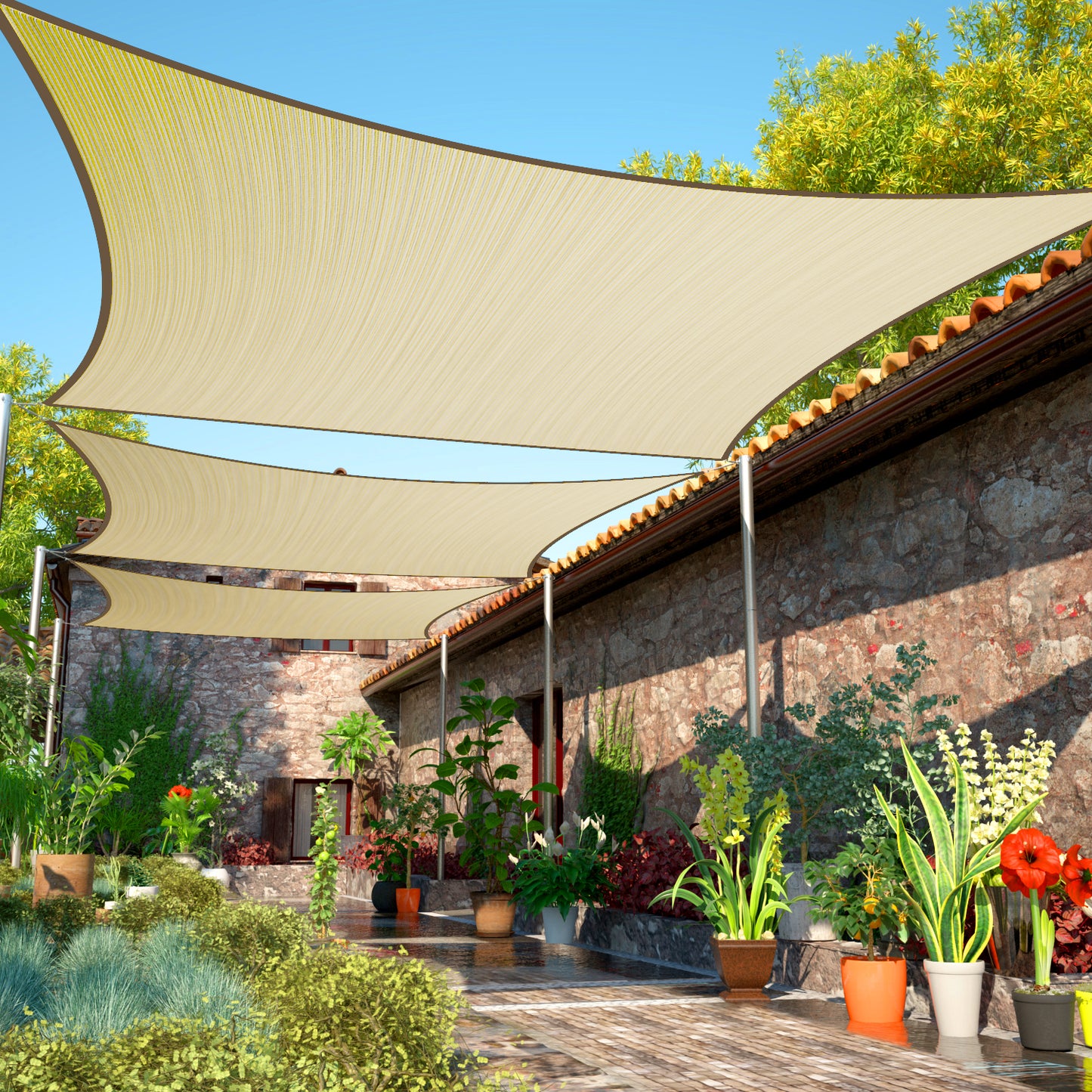 Rectangle Sun Shade Sail (Custom Size Made to Order)