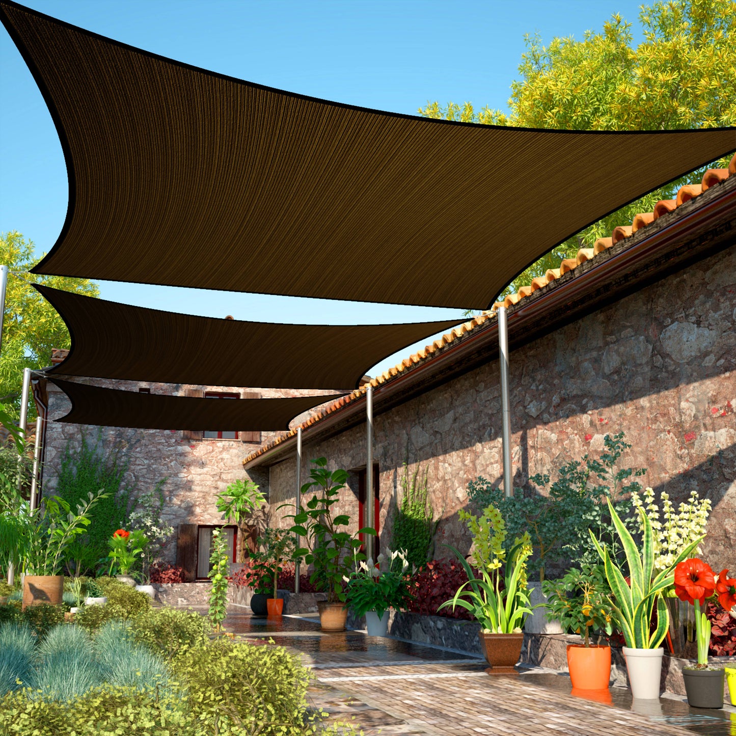 Rectangle Sun Shade Sail (Custom Size Made to Order)