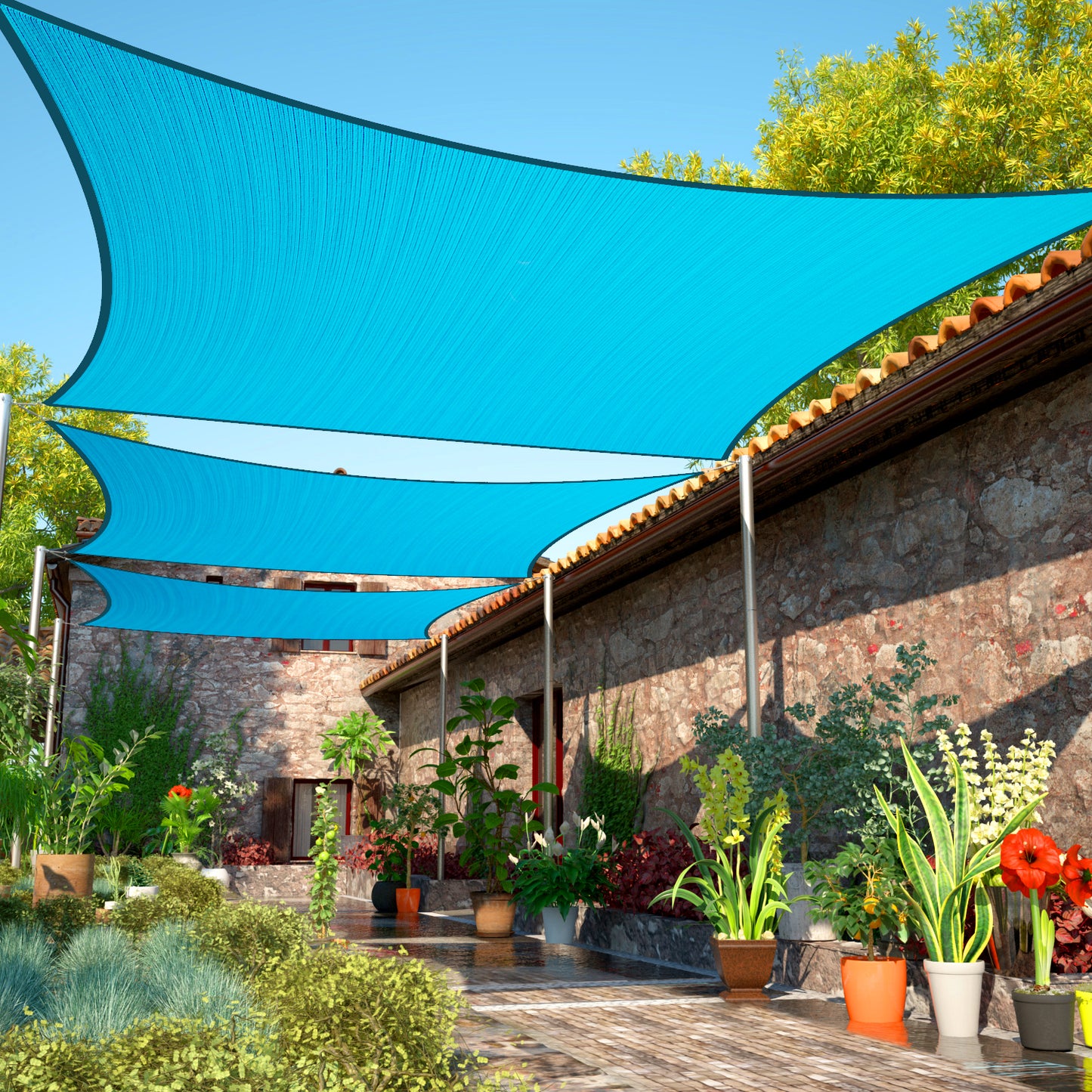 Rectangle Sun Shade Sail (Custom Size Made to Order)