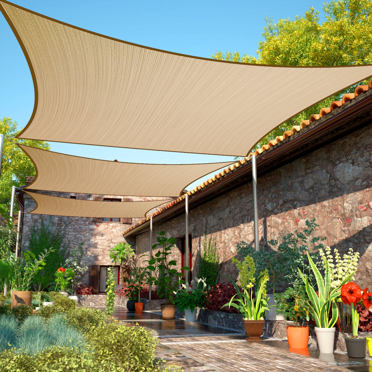 Rectangle Sun Shade Sail (Custom Size Made to Order)