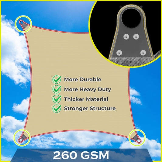 Custom Super Ring Heavy Duty Shade Sail