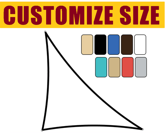 Right Triangle Sun Shade Sail (Custom Size Made to Order)