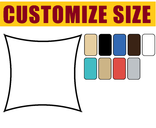 Square Sun Shade Sail (Custom Size Made to Order)