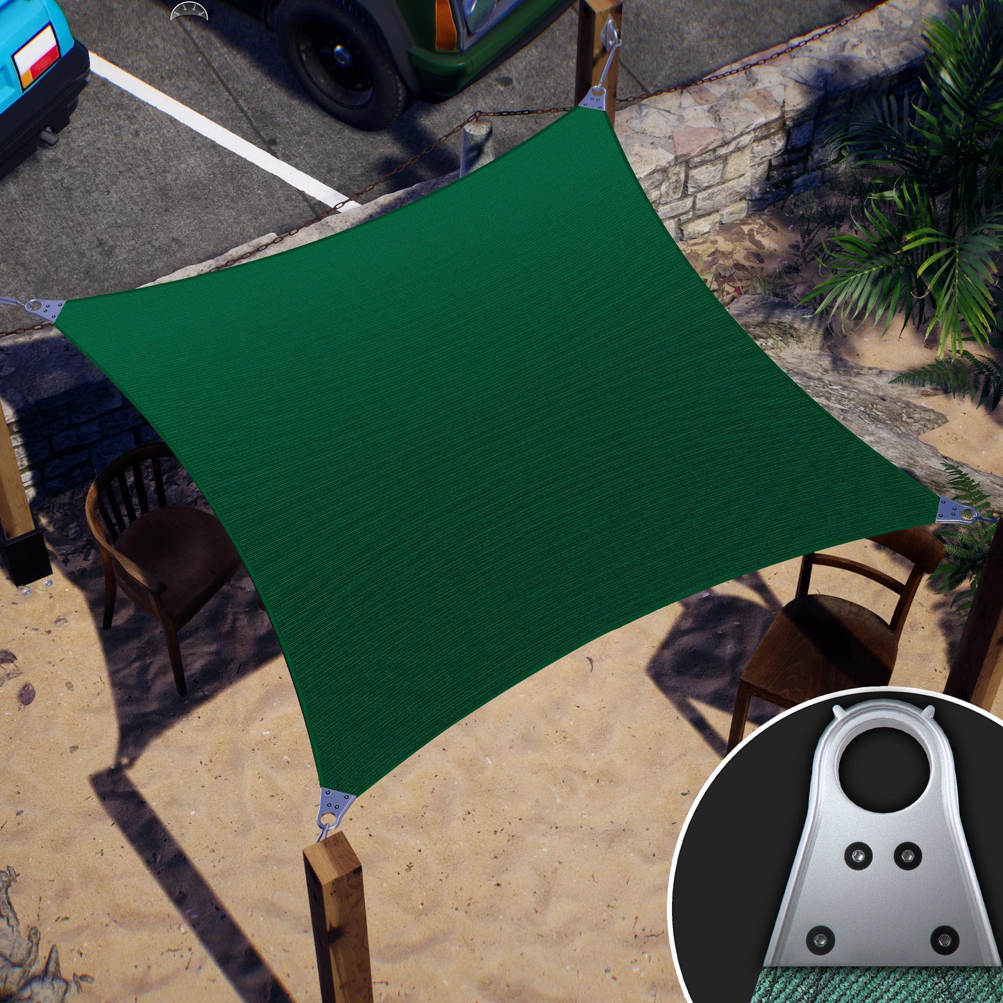 Square Super Ring - Heavy Duty, Super Durable Sun Shade Sail | 5 Colors & 7 Sizes