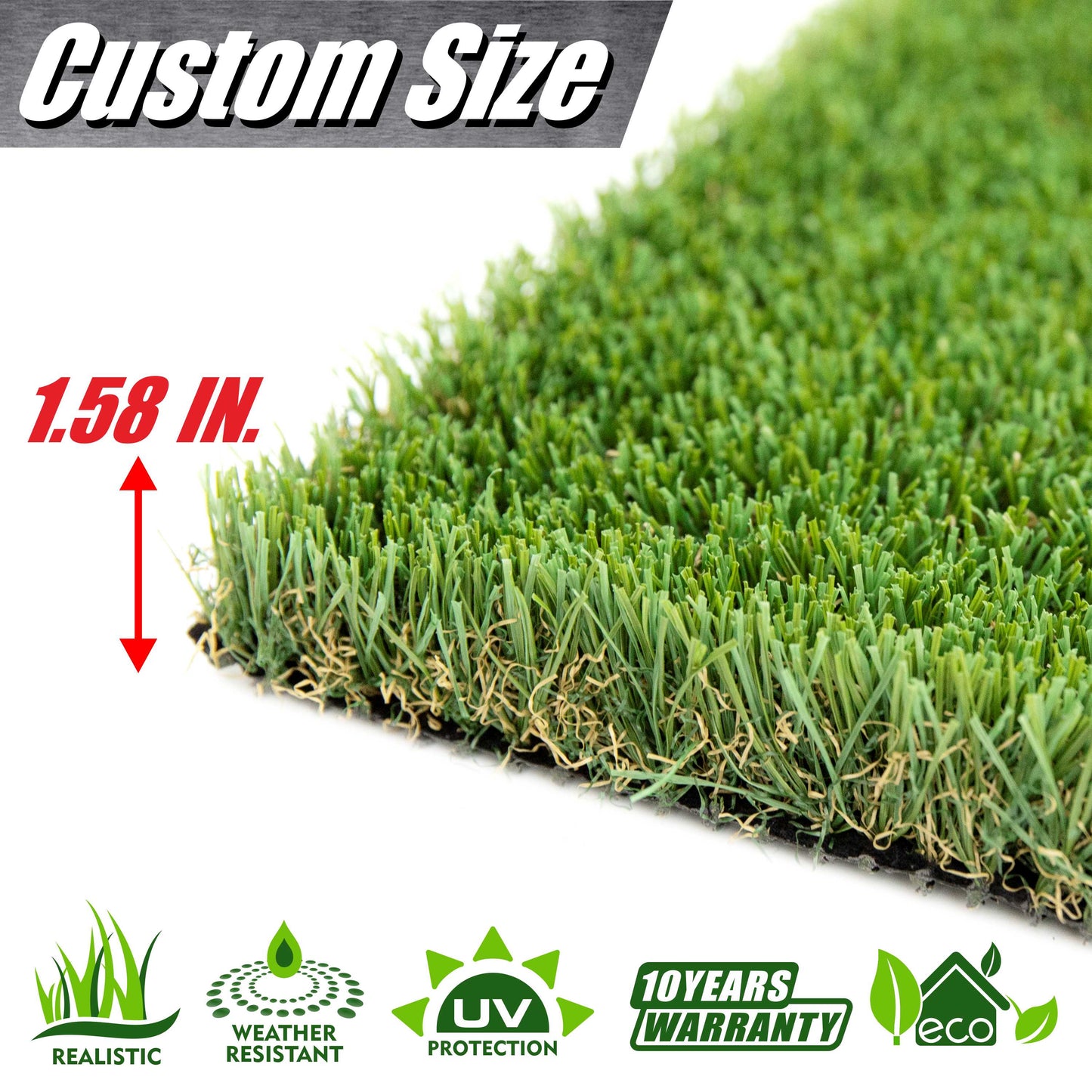 Mastiff Artificial Turf Faux Grass Mat Lawn Rug - Indoor and Outdoor
