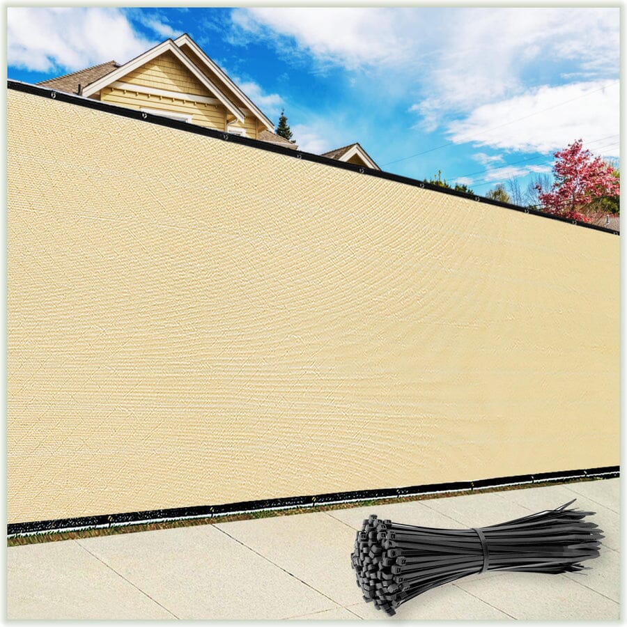 ShadeMart Custom Fence Privacy Screen – beige