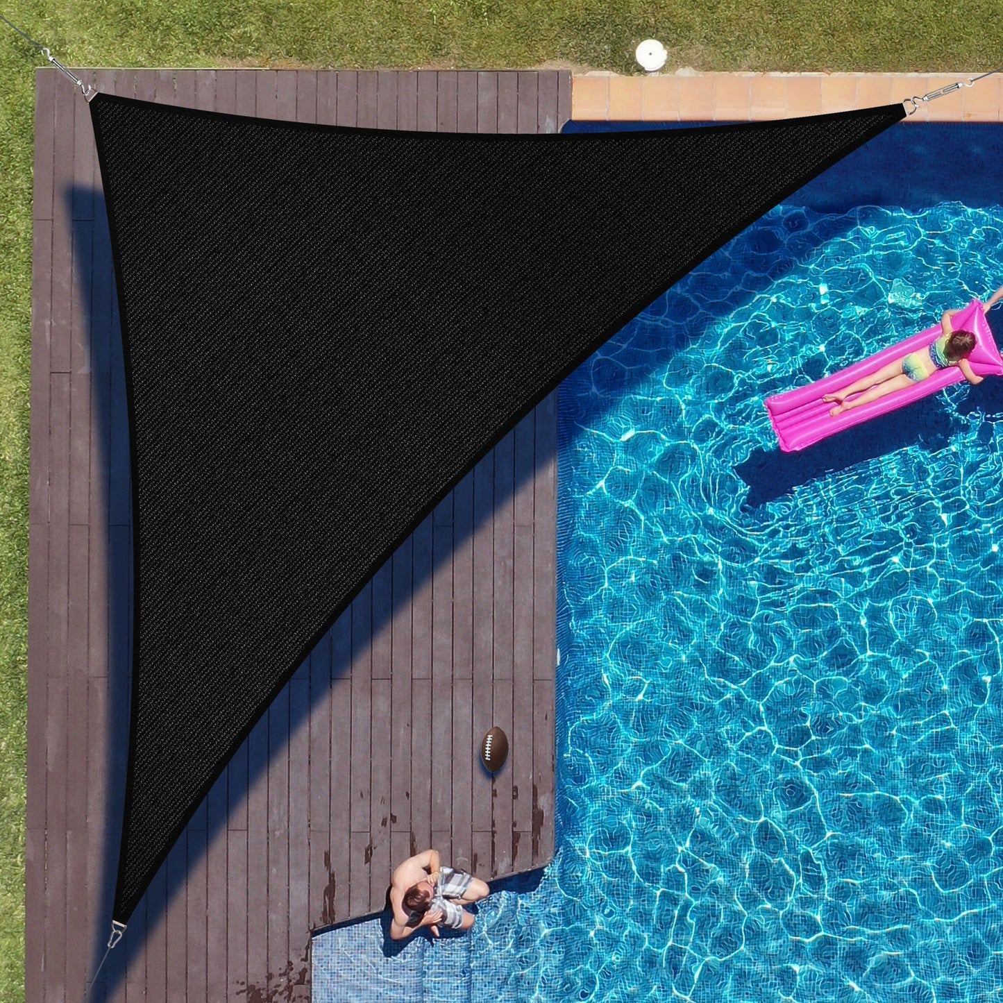 Right Triangle Sun Shade Sail Canopy, Commercial Grade, 7 Sizes, 8 Colors Sun Shade Sail Colourtree 