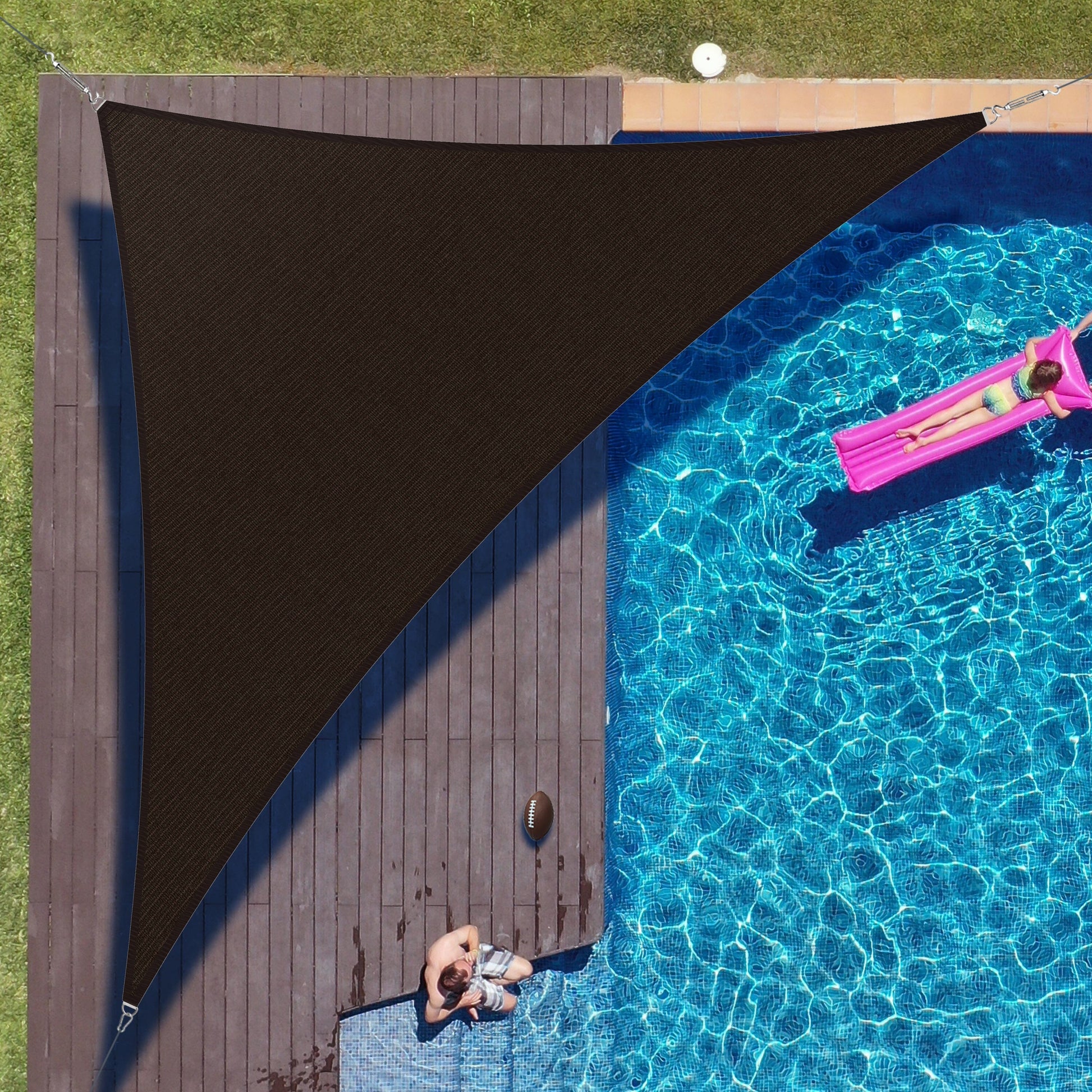 Right Triangle Sun Shade Sail Canopy, Commercial Grade, 7 Sizes, 8 Colors Sun Shade Sail Colourtree 