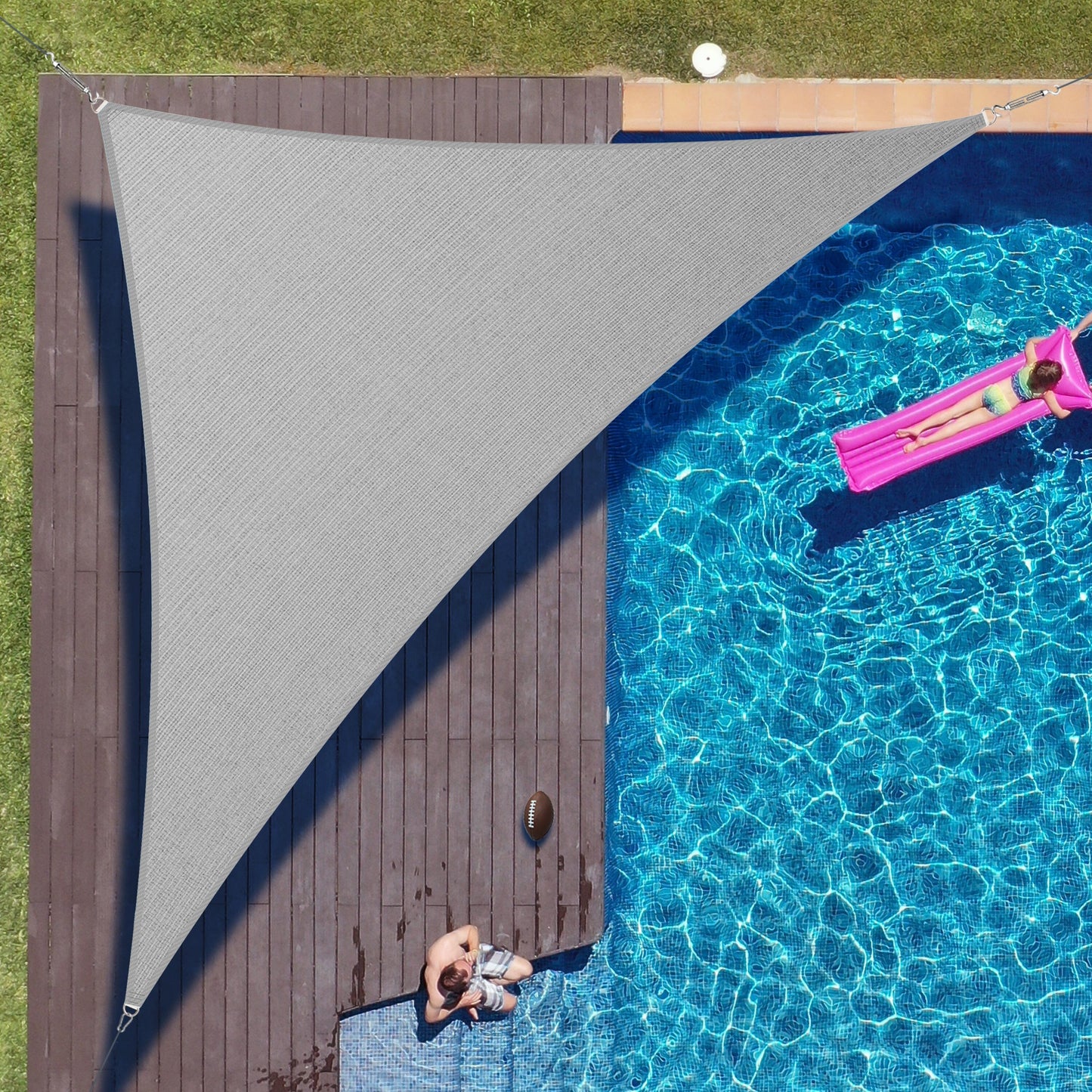 Right Triangle Sun Shade Sail Canopy, Commercial Grade, 7 Sizes, 8 Colors Sun Shade Sail Colourtree 