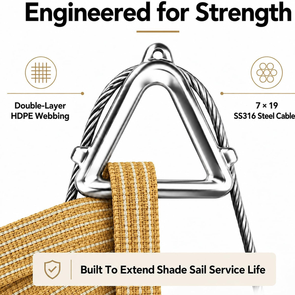 ShadeMart Pro Ring Triangle Shade Sail 3