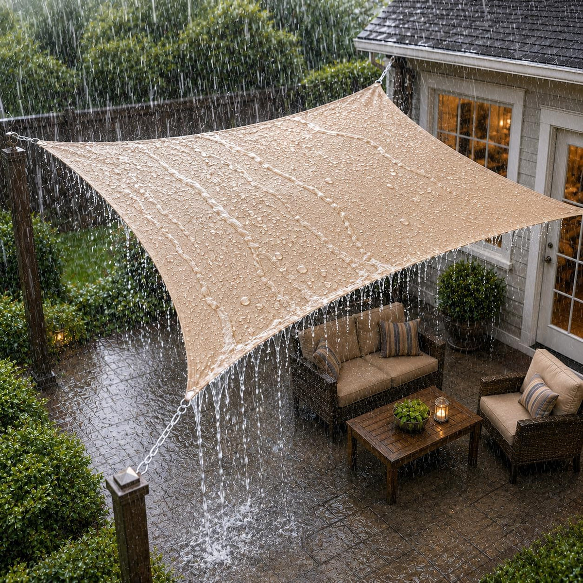 ShadeMart Waterproof Rectangle Shade Sail 1