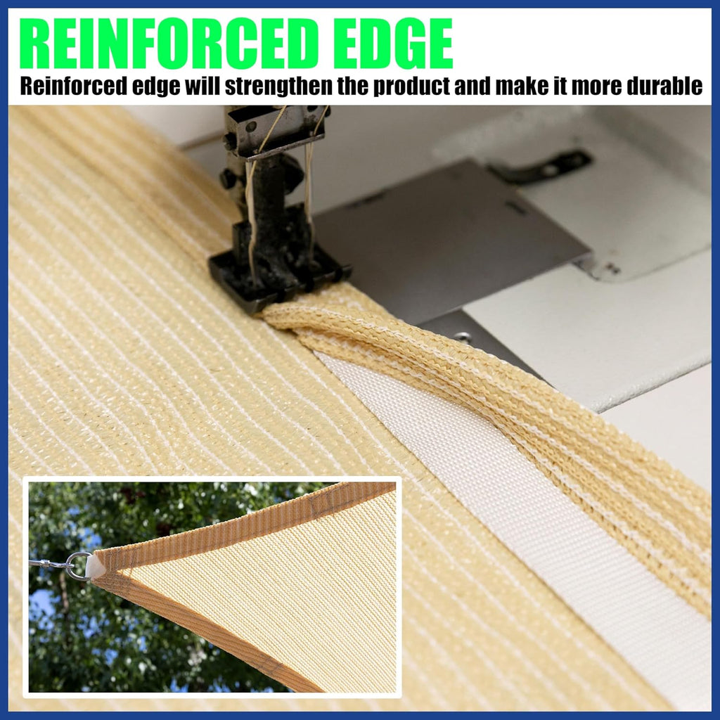 Rectangle Sun Shade Sail + 4 Stainless Steel Cables Combo 6