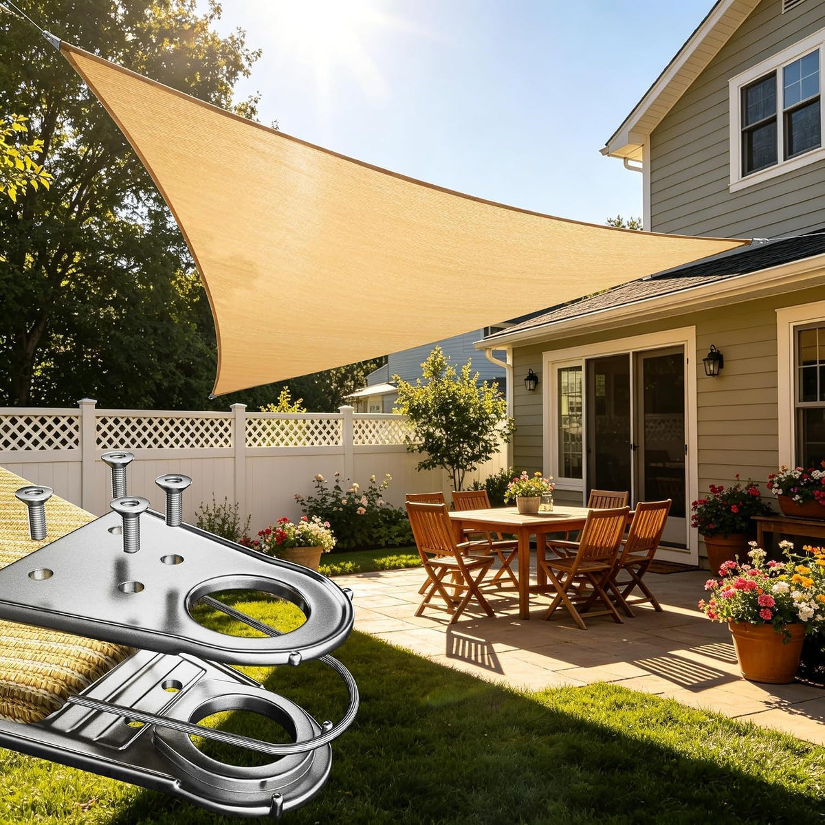 ShadeMart Custom Super Ring Right Triangle Heavy Duty Shade Sail 2