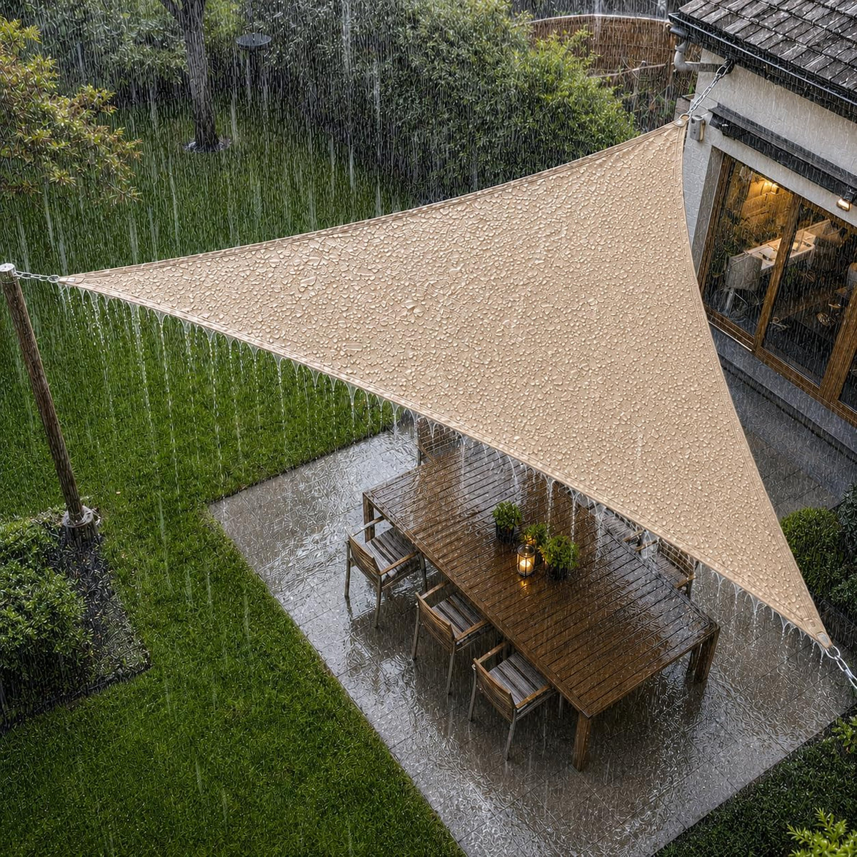 ShadeMart Waterproof Triangle Shade Sail 1