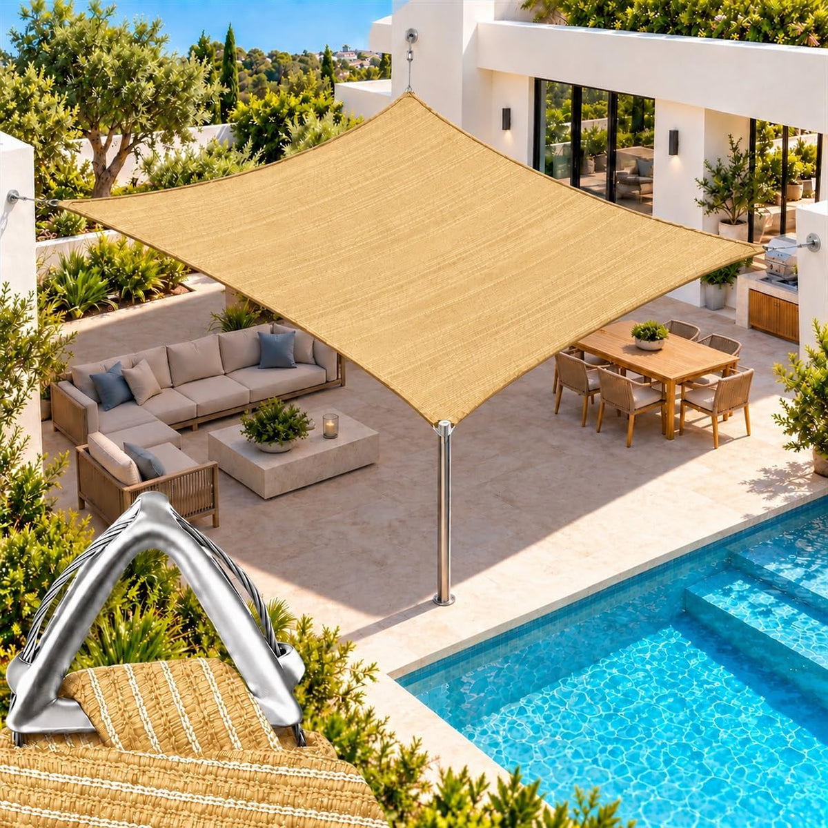 ShadeMart Custom Pro Ring Heavy Duty Shade Sail 1