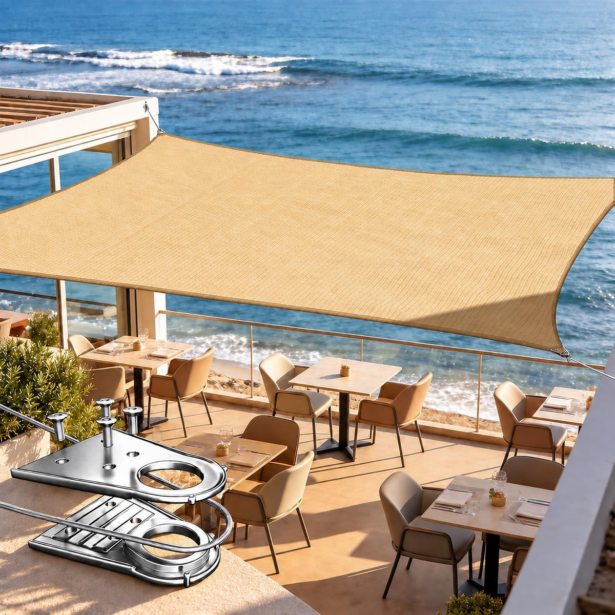 ShadeMart Custom Super Ring Rectangle Heavy Duty Shade Sail 1