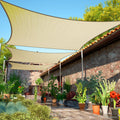 Rectangle Sun Shade Sail + 4 Stainless Steel Cables Combo 1