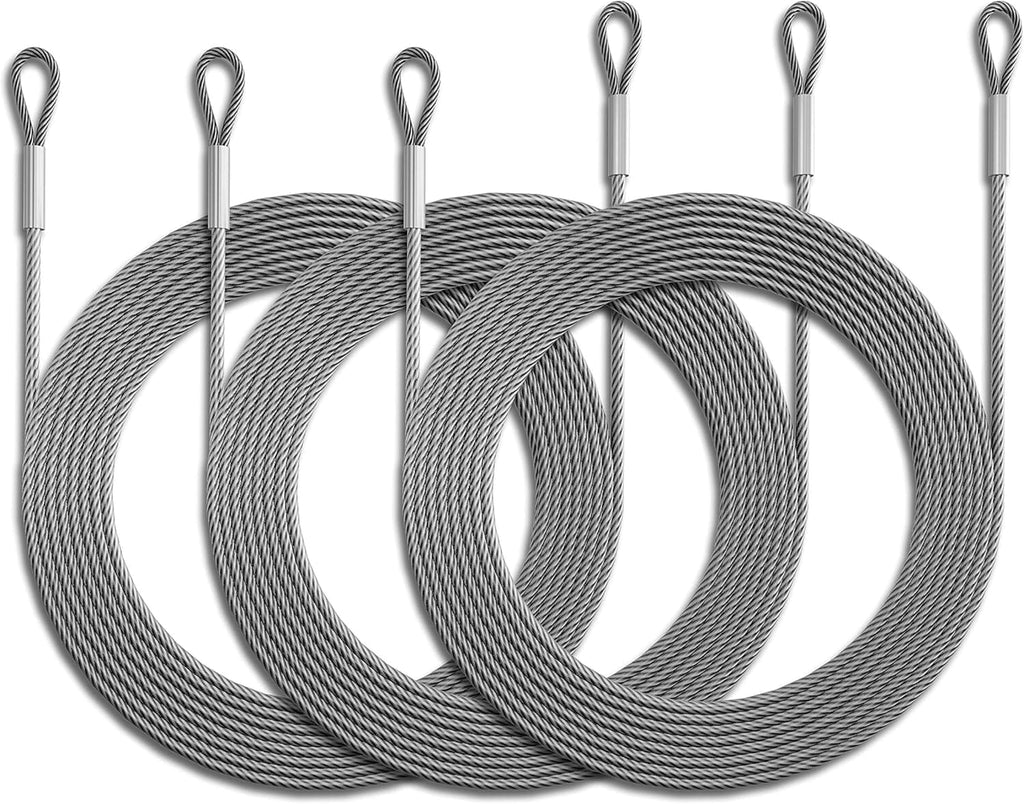 Triangle Sun Shade Sail + Hardware Kit & 3 Stainless Steel Cables Combo 3