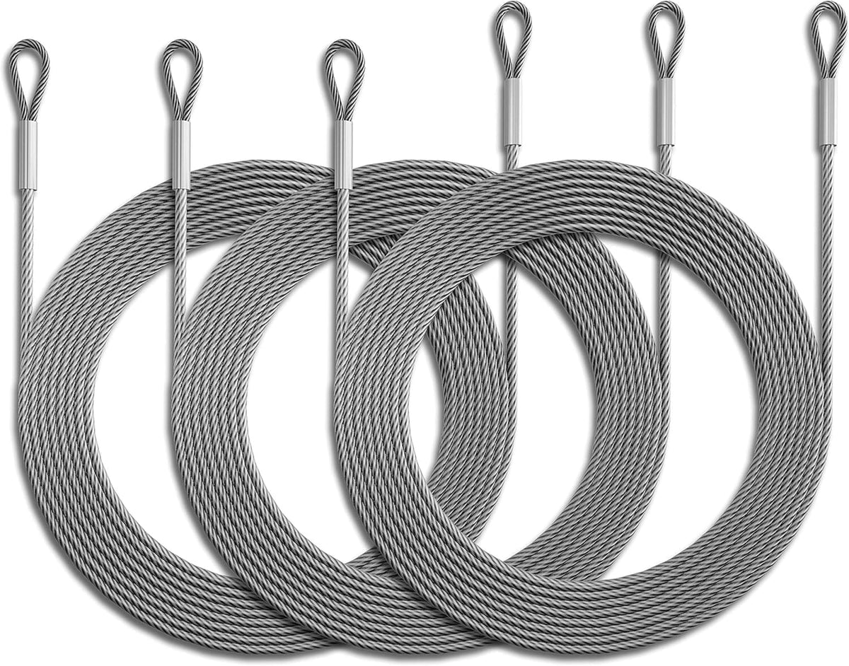 Triangle Sun Shade Sail + Hardware Kit & 3 Stainless Steel Cables Combo 3