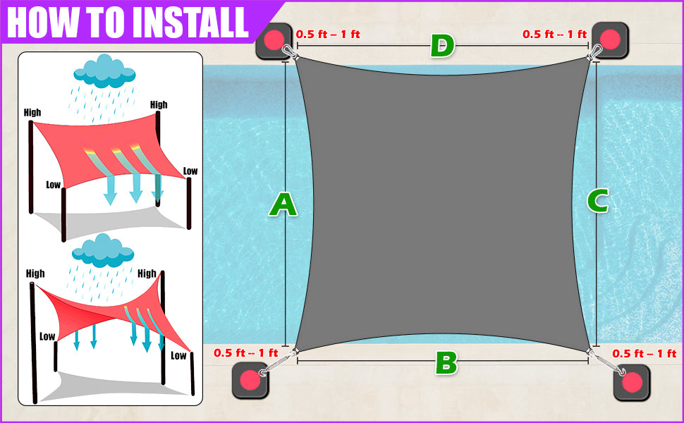 Custom Made-to-Order Waterproof Shade Sail