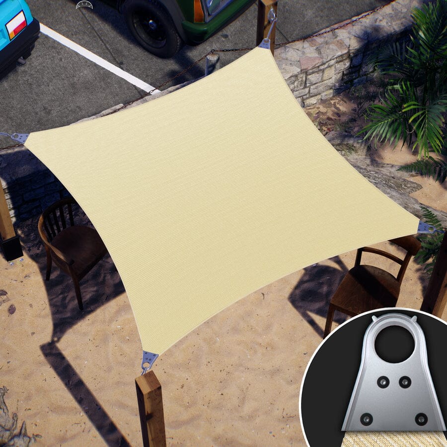ShadeMart Custom Super Ring Heavy Duty Shade Sail – beige
