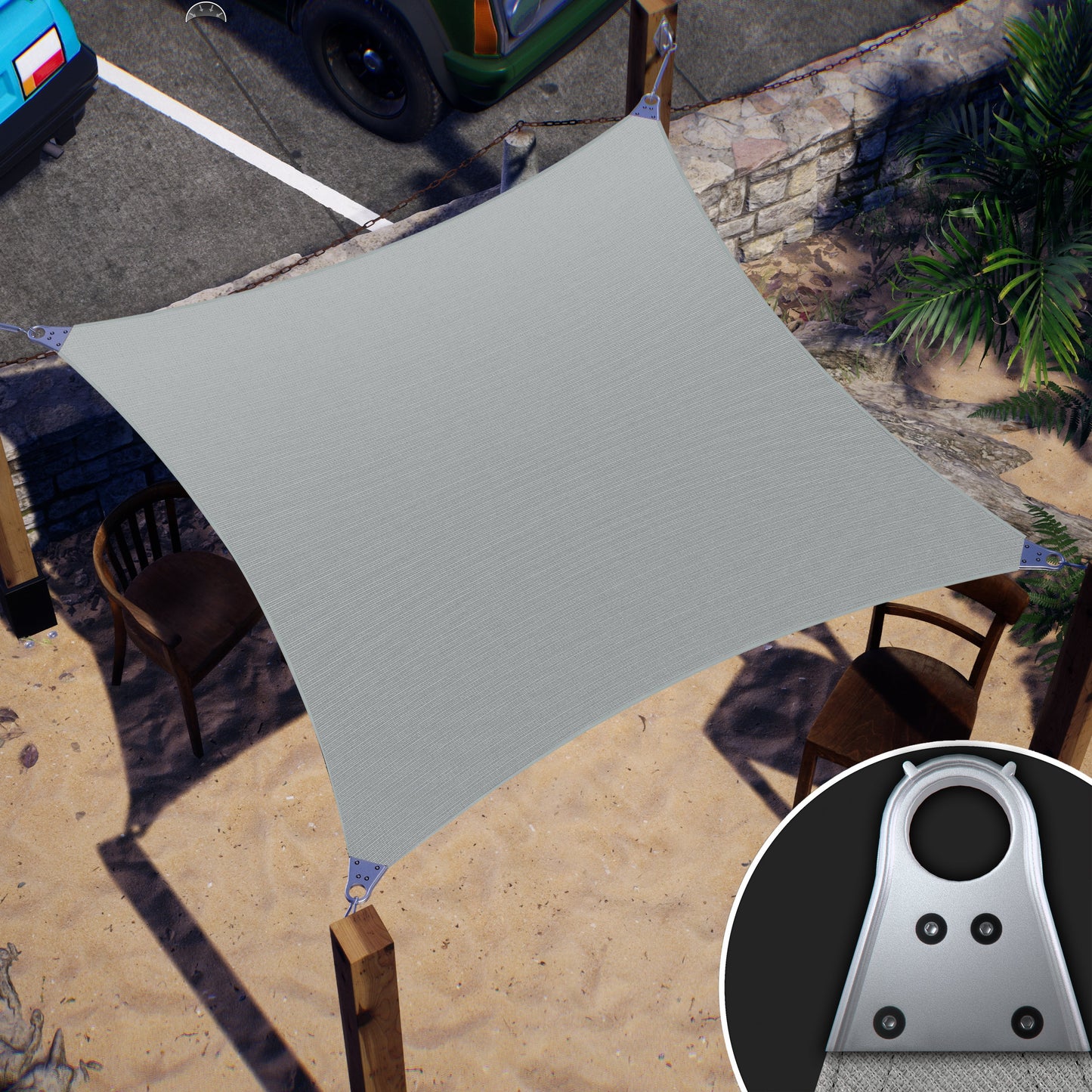 Sun Shade Sail Sample | Super Ring ColourTree 