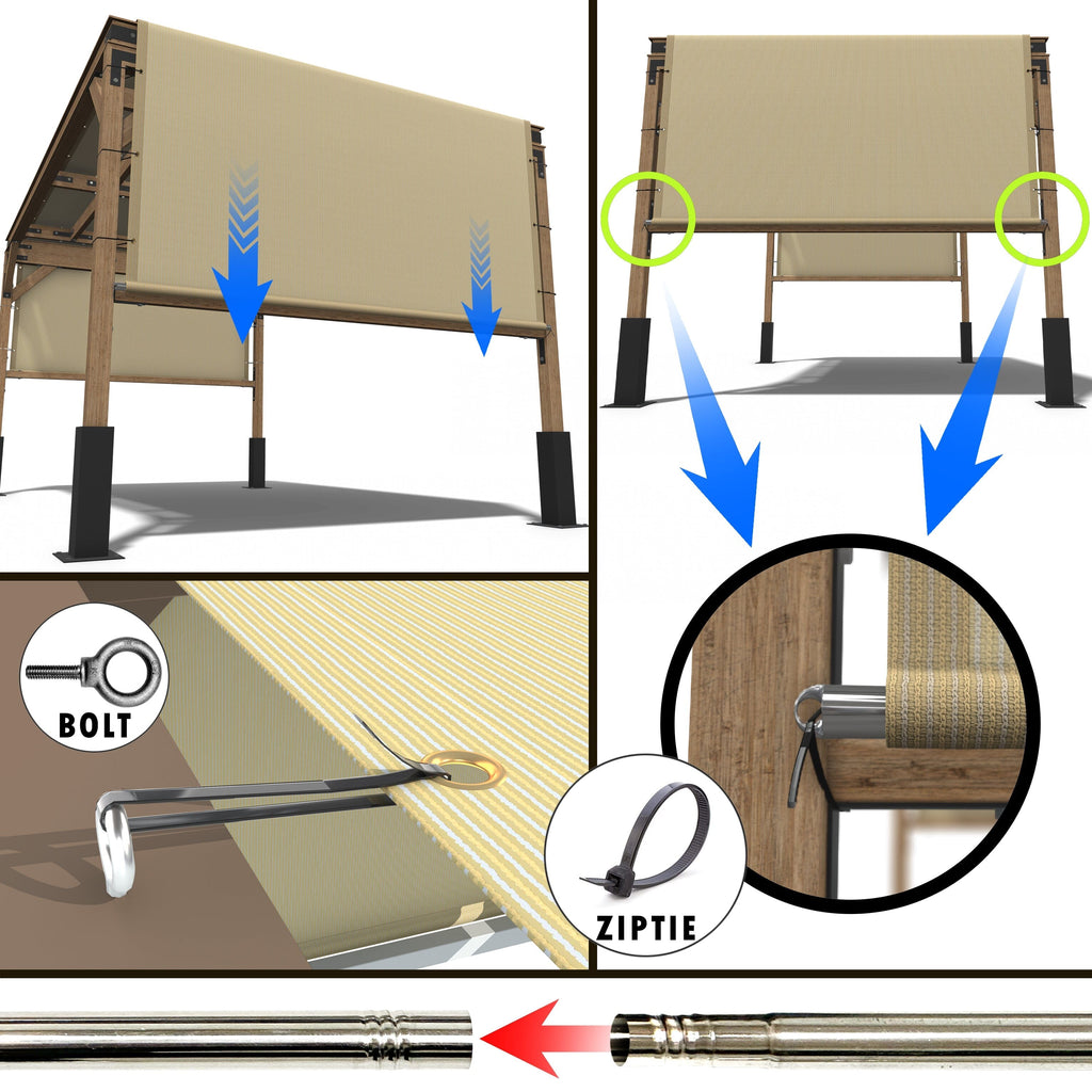 ShadeMart Custom Waterproof Pergola Cover 6