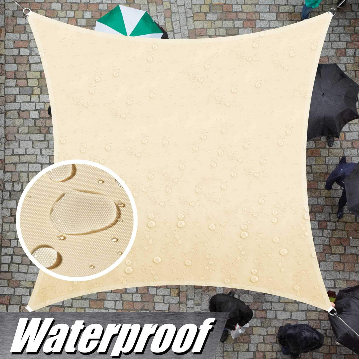 ShadeMart Custom Waterproof Shade Sail – beige
