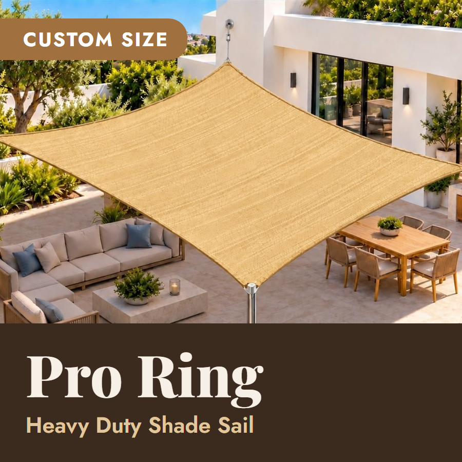 ShadeMart Custom Pro Ring Heavy Duty Shade Sail â€“ custom size