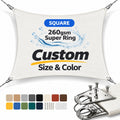 ShadeMart Custom Super Ring Square Shade Sail – custom size & color