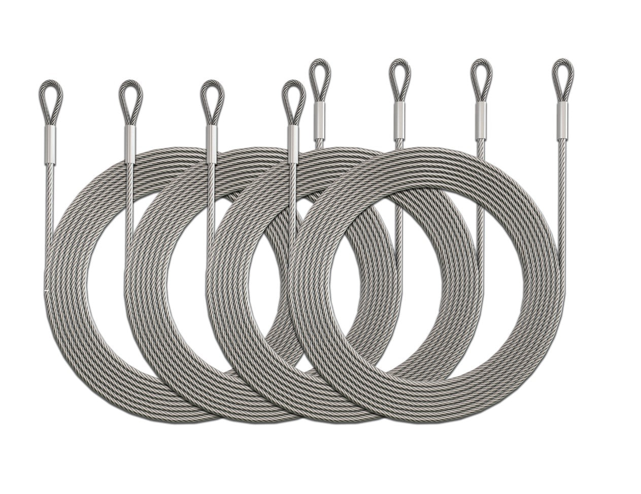 Wire Rope Steps 48 Feet (12ft x 4) PVC Coated Stainless Steel Metal Wire Cable Ropes H ...