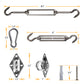 1500 LB Capacity Triangle Sun Shade Sail Installation Complete Hardware Kit - 6 Inches, 304 Stainless Steel, Anti Rust
