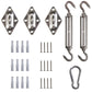 1500 LB Capacity Triangle Sun Shade Sail Installation Complete Hardware Kit - 6 Inches, 304 Stainless Steel, Anti Rust